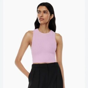 Aritzia Babaton sculpted knit Lavender Sleeveless Women's Top